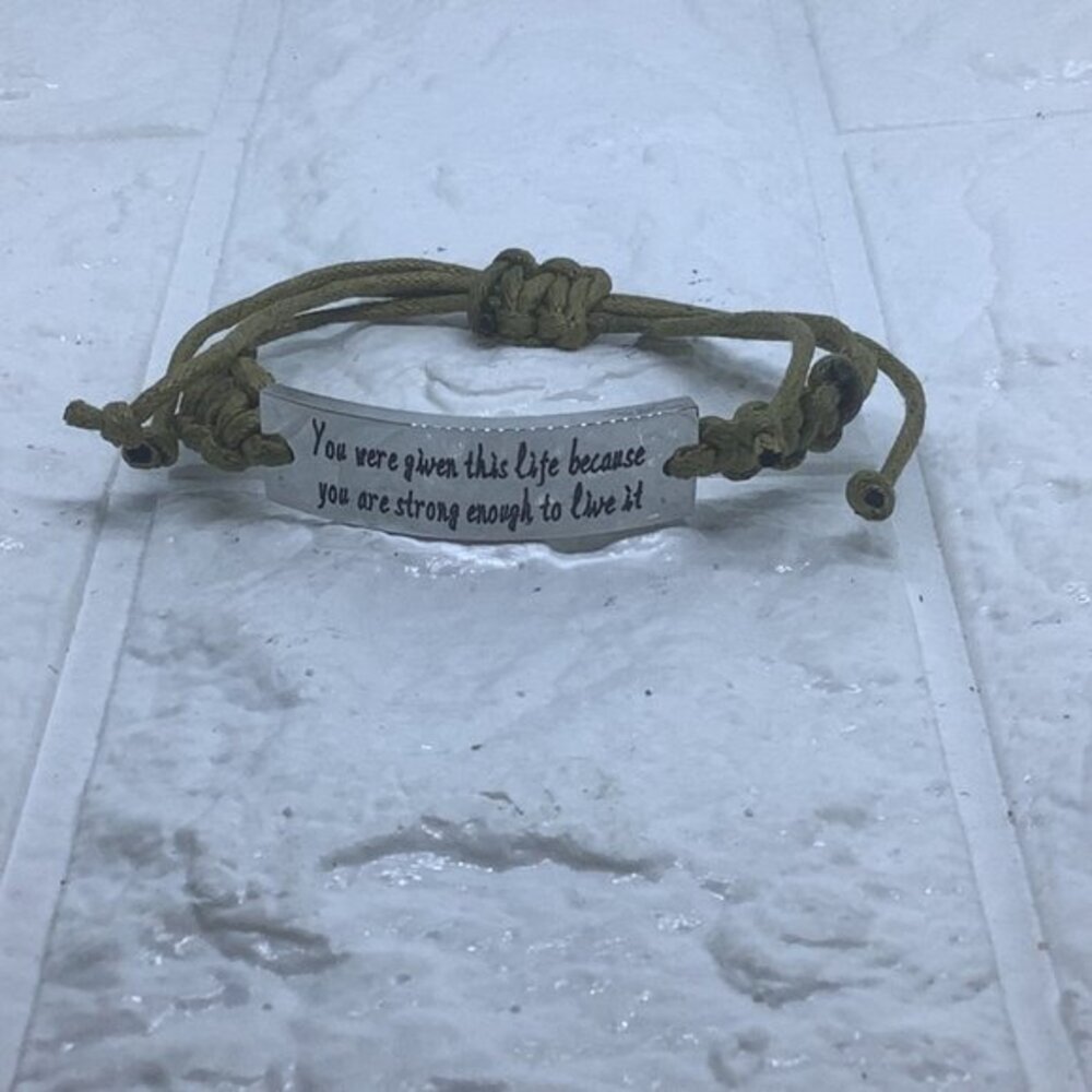 Motivation Macrame live‎ It Bracelet Light Brown Unisex